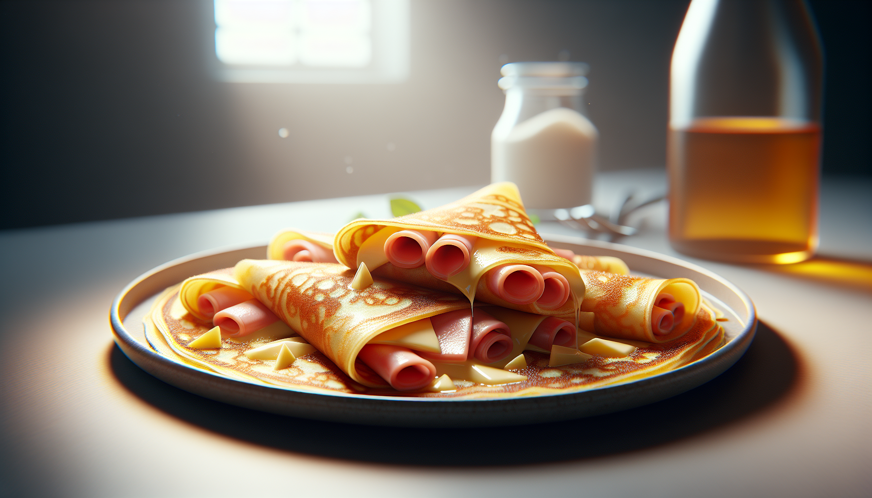 crepe con prosciutto e formaggio